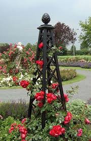 Malmaison Rose Pillar Stands 7 5 Tall With A 2 X2 Base Garden Artisans Llc Garden Obelisk Obelisk Trellis Garden Structures