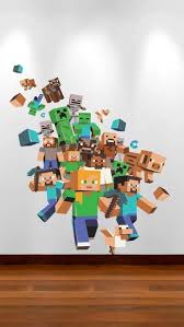 Large Minecraft Wall Sticker Xbox Game Wall Sticker Boys Bedroom Transfer Wall Stickers Xbox Minecraft Wall Minecraft Room
