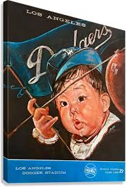 1962 LA Dodgers Baseball Scorecard Art by Row One Brand Wall Art