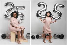 So, when you're out partying, don't stop living in the moment and get stuck when you want to post a prime birthday picture to social media. Christine S 25th Birthday Photo Shoot Nyc Birthday Photoshoot 25th Birthday Black Balloons