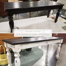 Get That Rustic Farmhouse Table Look Without Paying A Hefty Price Instead Use Amy Howard Rustic Farmhouse Table Painted Coffee Tables White Painted Furniture