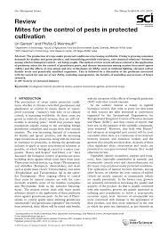 *all review process metrics, such as acceptance rate this journal is a district in our academic field. Pdf Mites For The Control Of Pests In Protected Cultivation