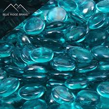 Aqua Reflective Fire Glass Beads Professional Grade Fire Pit Glass 3 4 Reflective Glass For Fir Glass Fire Pit Fire Glass Glass Beads