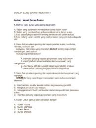 Kurikulum standard sekolah menengah (kssm) merupakan kurikulum baharu yang diperkenalkan pada waktu ketika kssr diperkenalkan di sekolah rendah. Soalan Sains Sukan Tingkatan 4
