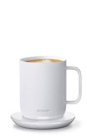 Amazon.com: Ember Temperature Control Smart Mug 2, 10 oz, White, 1.5-hr  Battery Life - App Controlled Heated Coffee Mug - Improved Design :  Everything Else