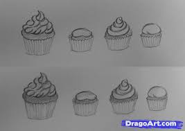 How To Draw Cupcakes Step By Step Food Pop Culture Free Online Drawing Tutorial Added By Mariealessandra Septembe Cupcake Drawing Drawings Online Drawing