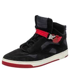 Finden und vergleichen sie sneakers with online. Louis Vuitton Black Suede And Fabric Slipstream High Top Sneakers Size 44 5 Louis Vuitton Tlc