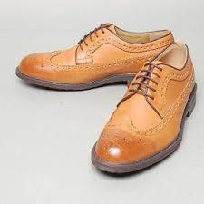 Men S Light Brown Leather Wing Tip Full Brogue Oxford Shoes Brogue Oxford Shoes Oxford Shoes Mens Fashion Shoes
