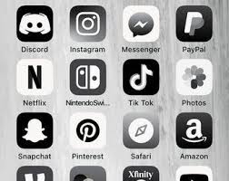 Free app icons in various ui design styles for web and mobile. Aesthetic Black Ios 14 App Icons Pack 108 Icons 1 Color Black App Icons Aesthetic Ios Home Screen Pack App Icon Social Media Icons Icon Pack