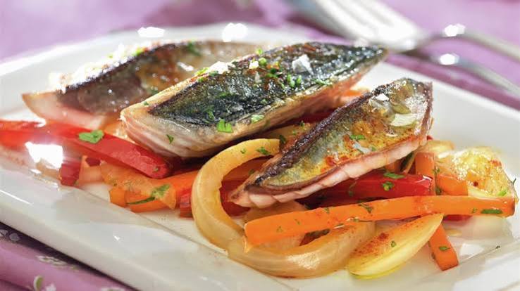 Horse Mackerel with Vegetables