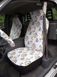 1 Set Of Dc Wonder Woman Print Seat Covers And Steering Wheel