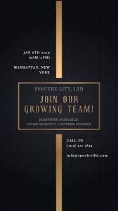 Black Regal Corporate Job Vacancy Instagram Story Ad Template Instagram Story Ads Corporate Invitation Design Instagram Story Template