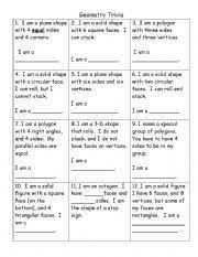 What is it made up of? English Worksheets Geometry Trivia 3rd Grade