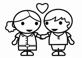 Ninos Enamorados Para El Dia Del Amor Y La Amistad Para Colorear Y Adornar Imagenes Del Dia De San Valentin Dibujos De Parejas Enamoradas Amistad Dibujos