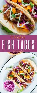 Baked tilapia fish taco recipe video. Easy Tilapia Fish Taco Recipe With Mango Salsa Video Fish Tacos With Cabbage Taco Recipes Fish Tacos