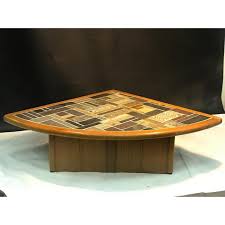At phillips collection, we combine high design and natural beauty with a unique, eclectic aesthetic that you wedge coffee table lichen finish. Danish Modern Mosaic Tile Top Triangle Wedge Coffee Table Chairish