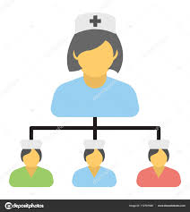 Nursing Hierarchy Chart Vector Icon Stock Vector