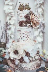 2 Tier Birch Tree Wedding Cake Give The Groom A Real Cake Winter Wedding Cake Woodland Wedding Cake Wedding Cake Rustic