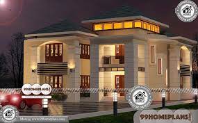 Ground floor has got spacious areas like drawing room, guest suite, master bedroom, dining hall, kitchen. 4 Room Flat Design Layout Double Storey Bungalow House Design Plans