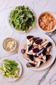 Japanese Eggplant With Chicken Thai Basil Recipe Japanese Eggplant Recipes Thai Basil Cooking Eggplant
