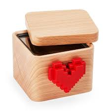 Lovebox Messenger Lovebox Wood Hearts Magic Mirror
