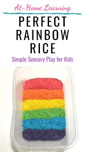 My goal here is to share with you how easy and inexpensive it is to make 10 different rice sensory bins with just an empty container, a bag of rice, and objects/toys from around the house. Colored Rice And Other Rainbow Sensory Bin Ideas Team Cartwright