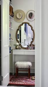 Small Spaces Decor Inspiration How To Create A Vanity In Your Closet The Style Du Jour Dressing Table Design Decorating Small Spaces Closet Vanity