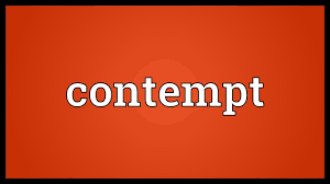 Contempt for somebody/something they had shown a contempt for the values she thought important. Contempt Meaning Youtube