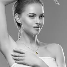 URSULA BLACK AND GOLD XS DROP PENDANT ON A CHAIN NECKLACE