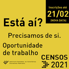 26 janeiro, 2021 • 17:52. Recrutamento Censos 2021 Inscricoes Abertas Junta De Freguesia Do Beato