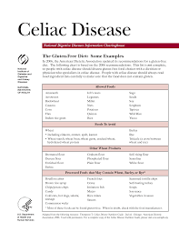 Gluten Free Food List Gluten Free Food List Celiac Diet Celiac Disease