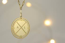 Oval Compass Necklace - Etsy