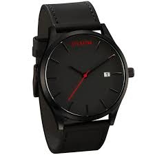 Black And Red Mens Watch Black Leather Watch Men S 45mm Classic Series Mvmt Wristwatch Men Minimalist Watch Mens Watches Leather