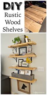 25 awesome diy ideas for bookshelves. Diy Rustic Wood Shelves At Home With The Barkers
