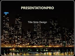 City powerpoint template is a free ppt template with a skycrapper city design as background very useful for landscape presentations or business presentations requiring a city illustration in the slide. City Night Lights Powerpoint Template Background In Us Cities And States Powerpoint Ppt Slide Design Category The Best Powerpoint Templates And Backgrounds At Presentationpro Com