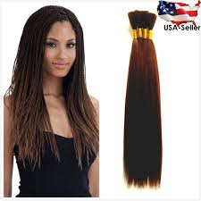 Hot selling deep bulk braiding hair, human hair quality, top synthetic fibers, bulk hair for micro braiding or crochet braiding, length 18, 2 packs choose indian human hair for your braids. Yaki Bulk Braiding Hair Human Hair Blend Braids Hair Extensions For Twists 2 For Sale Online Ebay