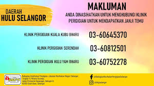 Terdapat beberapa klinik pergigian kerajaan di seluruh negeri perlis. Pergigian Hulu Selangor Postingan Facebook