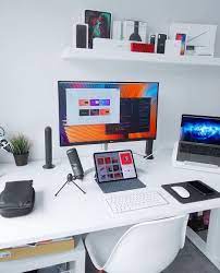 The Dream Setup On Instagram What Would You Use This Setup For Jens Codes Deskdecor Des Computer Desk Setup Home Office Setup Work Office Decor