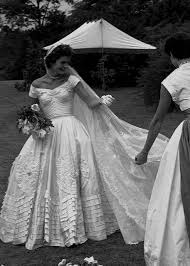 Dressmaker ann lowe was hired to design the dress jackie would wear, as well as the bridal party's attire and jackie's mother's dress. September 12 1953 Kennedy Wedding Dress Jackie Kennedy Wedding Iconic Weddings