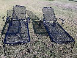 A wrought iron chaise lounge is perfect for. Mainstays Jefferson Wrought Iron Chaise Lounge Black 206 96 Picclick