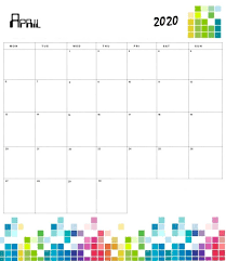 April 2020 Blank Calendar Template In 2020 Calendar Template Blank Calendar Template Monthly Calendar Template