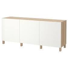 Besta Comb Arrumacao C Portas Ef Carvalho C Velatura Branca Vassviken Stubbarp Branco 180x40x74 Cm Glasschrankturen Speicherideen Ikea Aufbewahrung