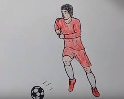 How To Draw A Football Player Easy Football Player Drawing Step By Step Football Player Drawing Step By Step Drawing Football Drawing