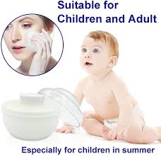 Baby powder is made from the mineral talc or corn starch. Buy Storage Body Powder Container Large 3 5 Fluffy Body After Bath Powder Case Baby Care Face Body Villus Powder Puff Box Makeup Cosmetic Talcum Powder Container With Hand Holder White Online In Turkey B07rhzkl51