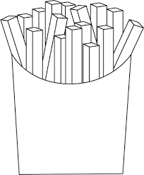Fries coloring page french fries coloring page happy french fries smiling mexican taco coloring page. Black And White French Fries French Fries Images French Fries Black And White