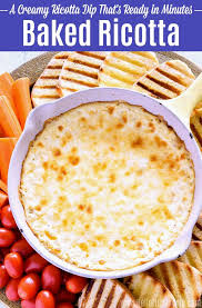Baked Ricotta Dip Recipe In 2020 Ricotta Dip Baked Ricotta Ricotta Cheese Recipes