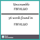Unscramble FBFALUO - Unscrambled 56 words from letters in FBFALUO