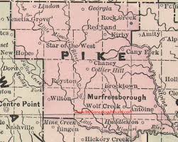 Pike County Arkansas 1889 Map Pike County Map Arkansas