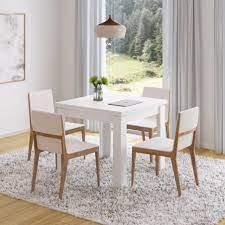 Si quieres un tipo de mesa extensible de estilo moderno, tenemos mesas blancas y negras de cristal que darán un toque muy cool y sofisticado al comedor. Mesa Cuadrada Extensible Libro Color Blanco Modelo White