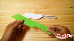Cara buat pisau dari kertas. Cara Membuat Pisau Dari Kertas Origami Youtube
